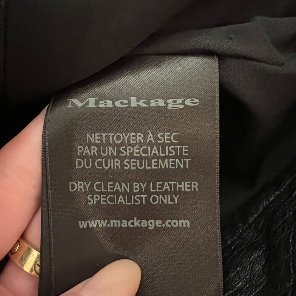 MACKAGE FOR ARITZIA Exclusive Rumer Pebbled Lambskin Leather Moto Jacket  - XXXS - Picture 12 of 12